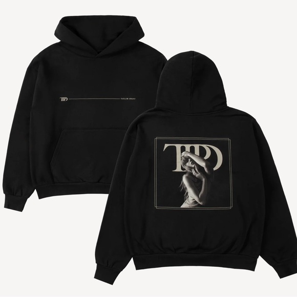 Taylor Swift Tops - Taylor Swift TTPD Black Hoodie